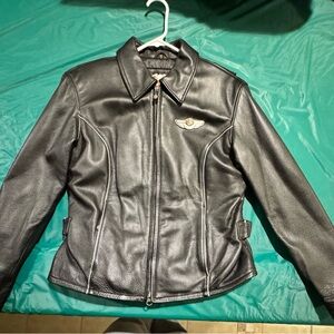 Harley-Davidson Black Leather Jacket with Logo
